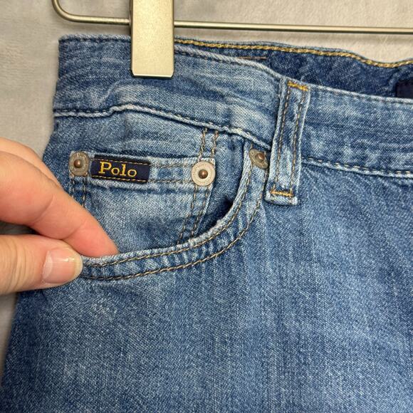 Polo Ralph Lauren Jeans Girls 12 Wide Leg Patchwork Paint Splatter Elastic Waist - Picture 5 of 10